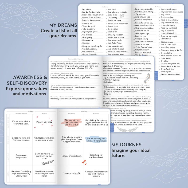 Legend Planner PRO â€“ Deluxe Weekly & Monthly Life Planner to Increase Productivity and Hit Your Goals. Time Management Organizer Notebook â€“ Undated â€“ 7 x 10" Hardcover + Stickers â€“ Periwinkle - Image 5